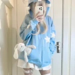 Kawaii oversize jakna s anđeoskim krilima